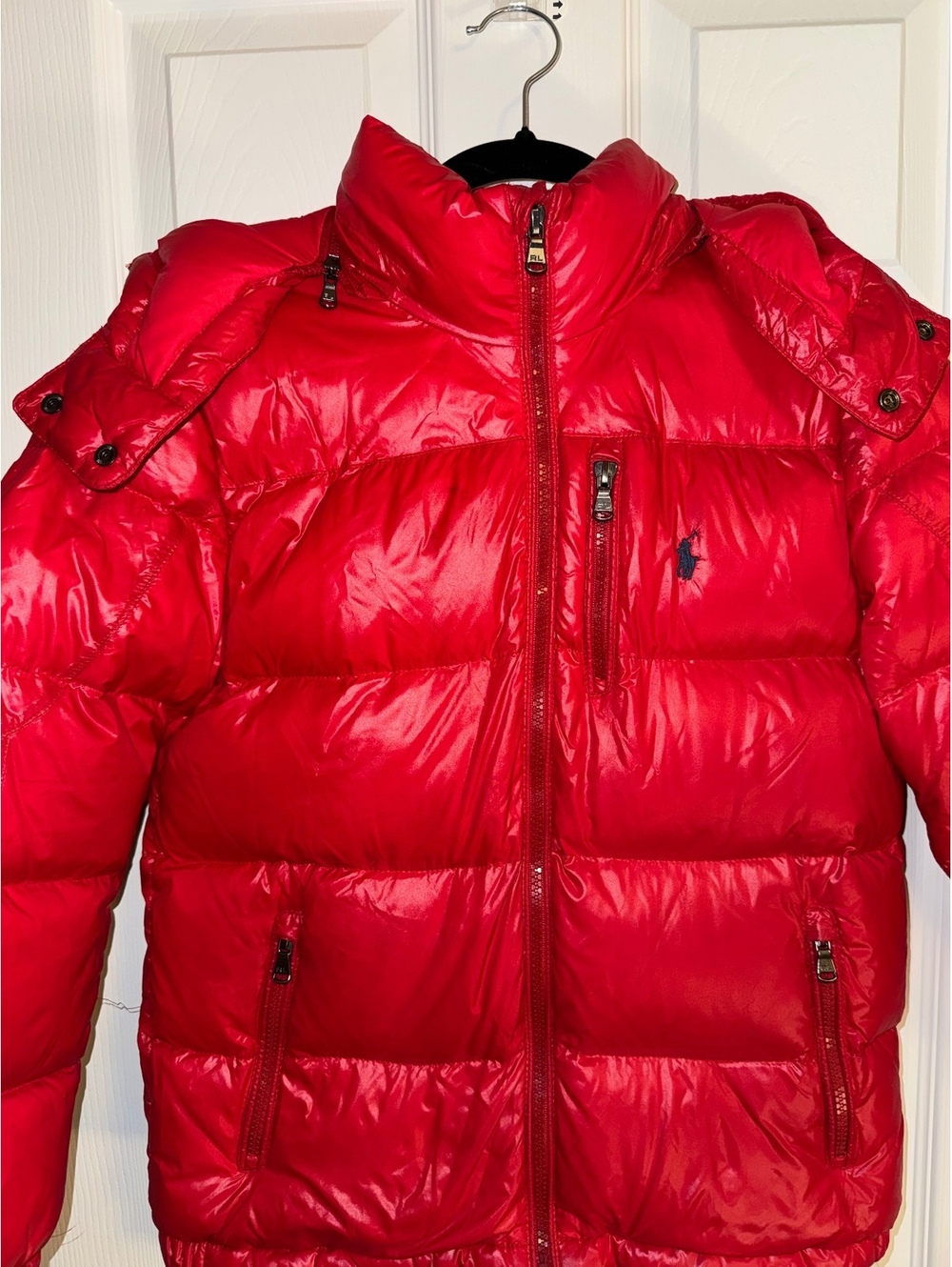 Water-Repellent Glossed Down Jacket, Boy’s Medium 10-12